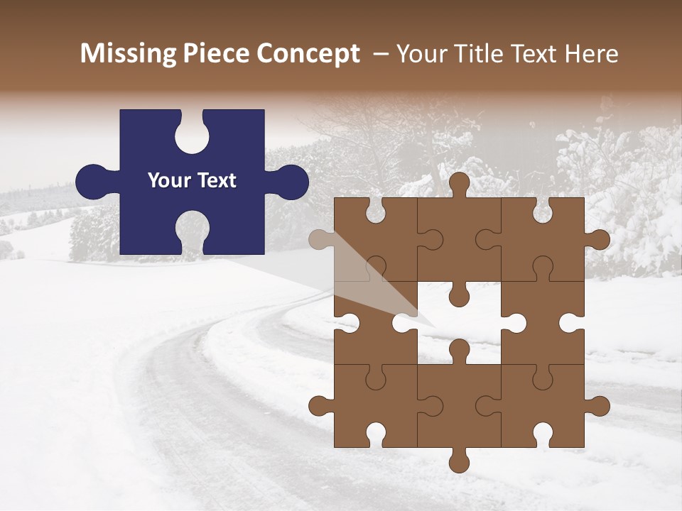 Cold Branch Snow PowerPoint Template