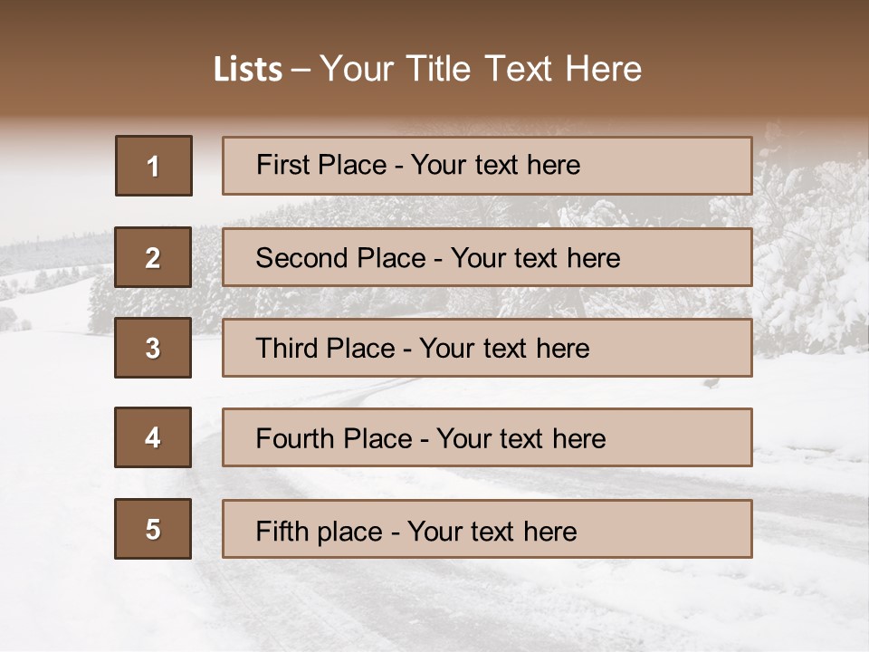 Cold Branch Snow PowerPoint Template