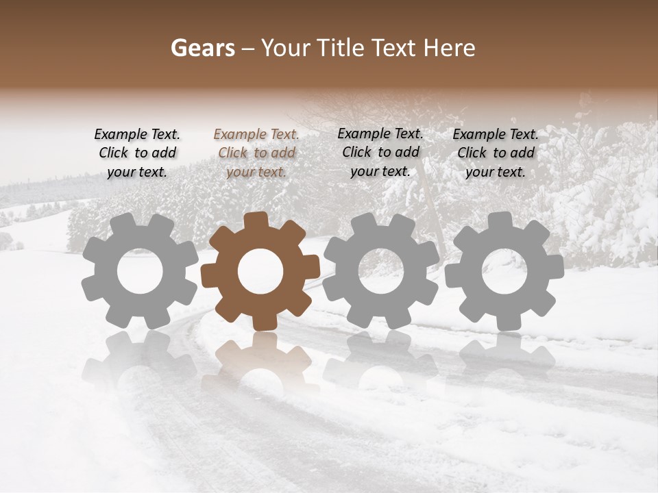 Cold Branch Snow PowerPoint Template