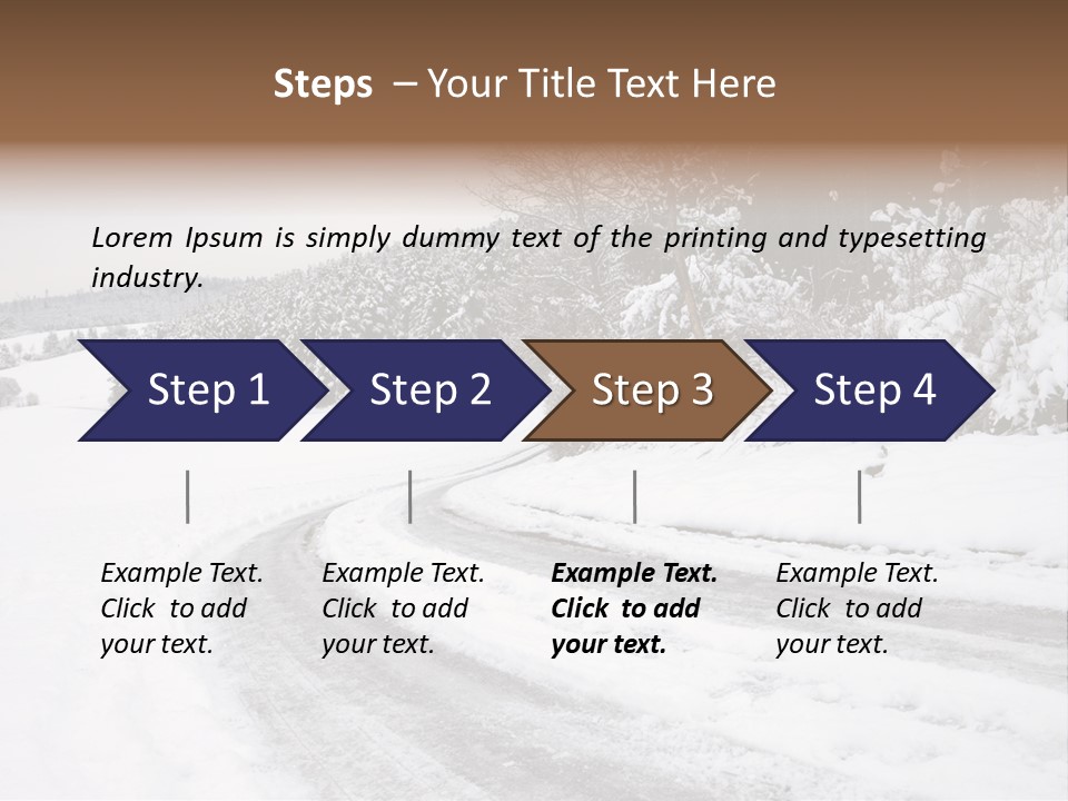 Cold Branch Snow PowerPoint Template