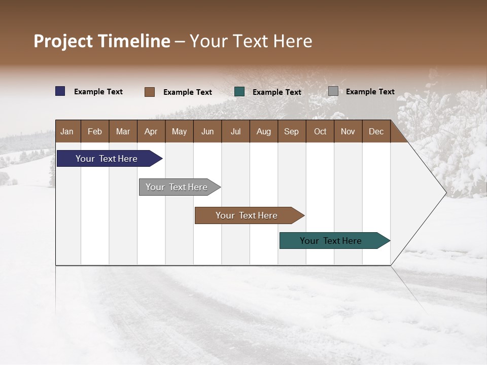 Cold Branch Snow PowerPoint Template