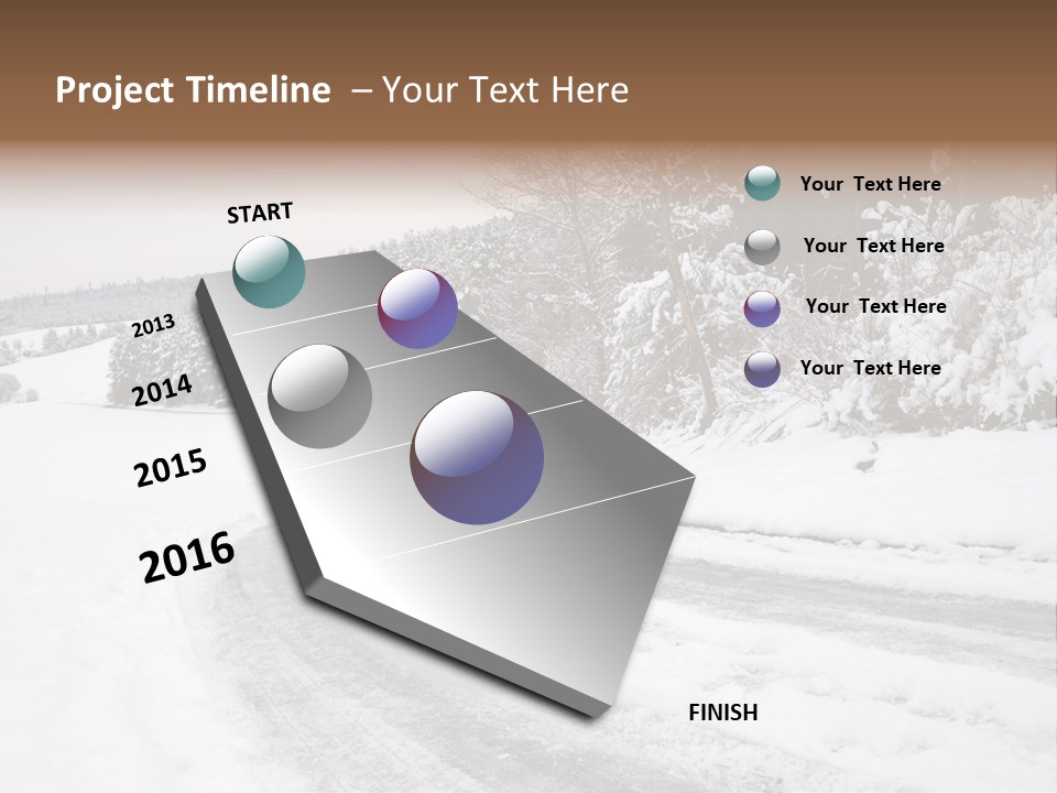Cold Branch Snow PowerPoint Template