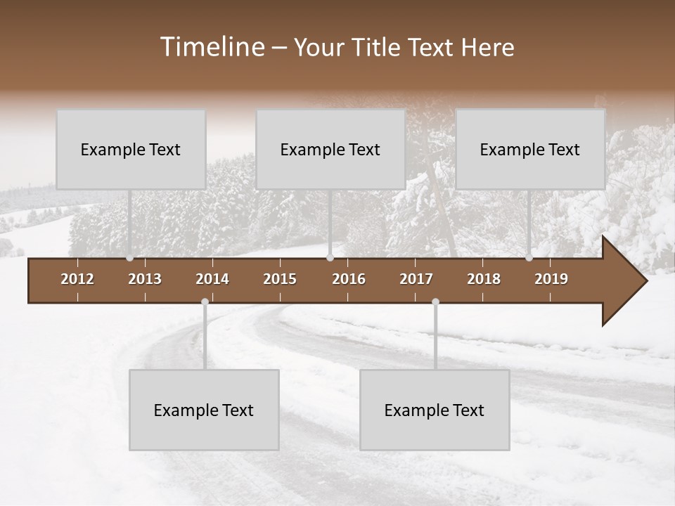 Cold Branch Snow PowerPoint Template