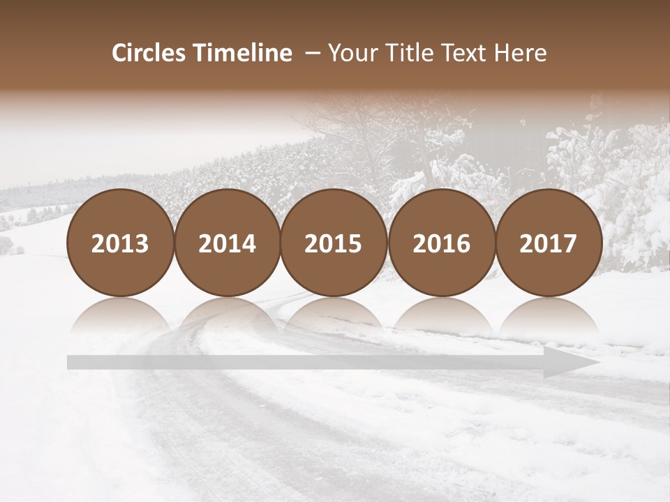 Cold Branch Snow PowerPoint Template