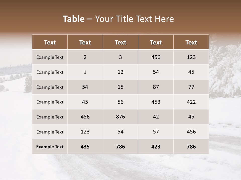 Cold Branch Snow PowerPoint Template