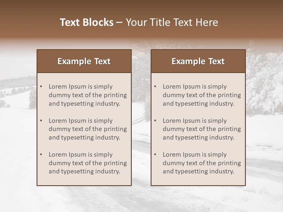 Cold Branch Snow PowerPoint Template