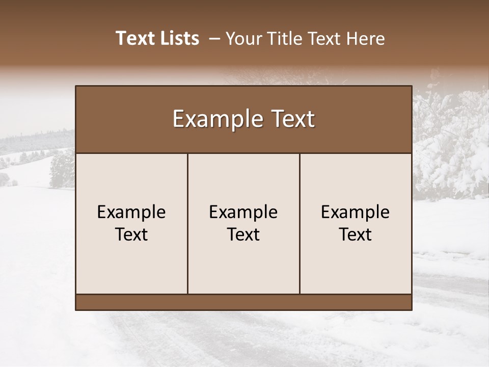 Cold Branch Snow PowerPoint Template