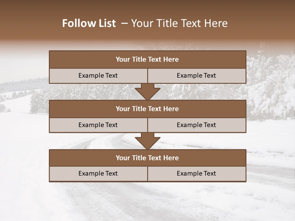 Cold Branch Snow PowerPoint Template