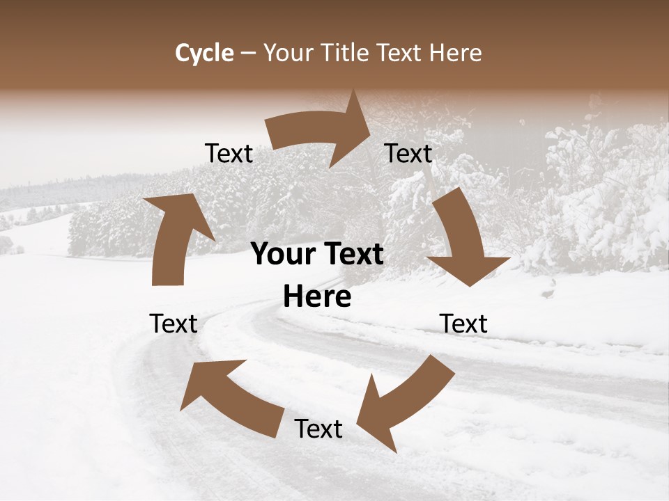 Cold Branch Snow PowerPoint Template