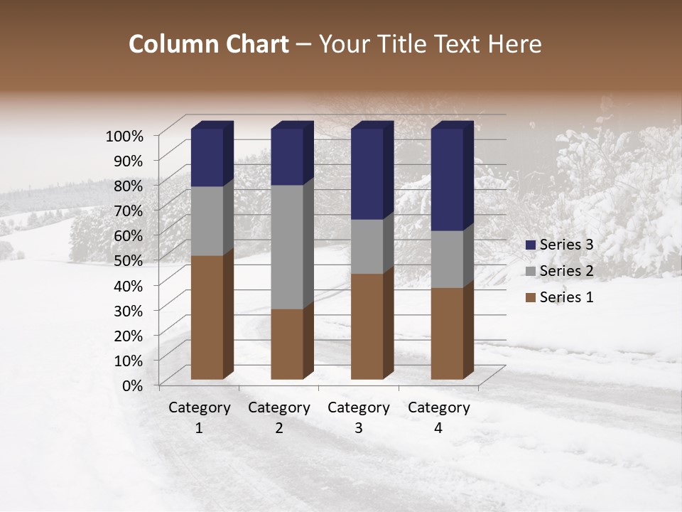 Cold Branch Snow PowerPoint Template