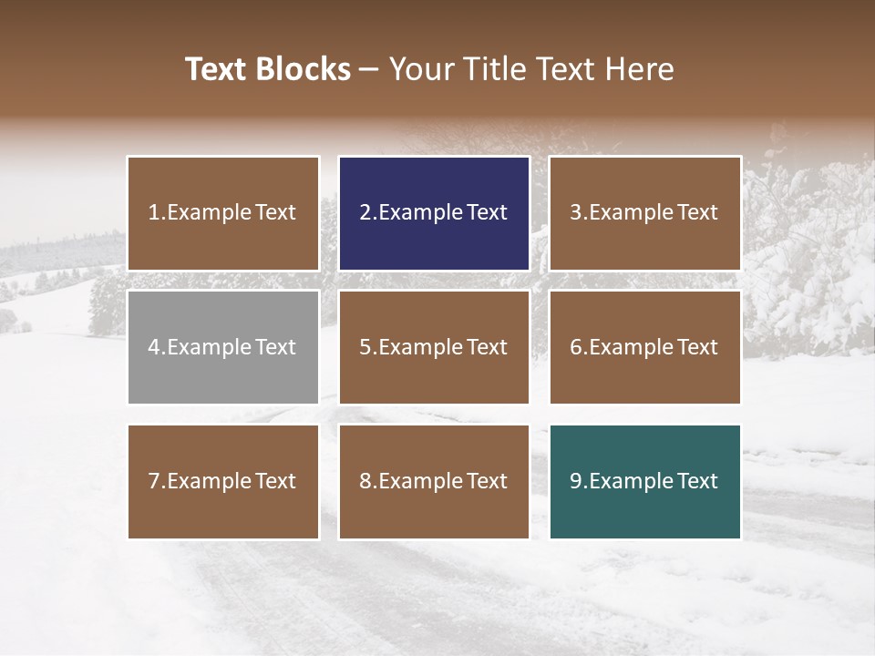 Cold Branch Snow PowerPoint Template