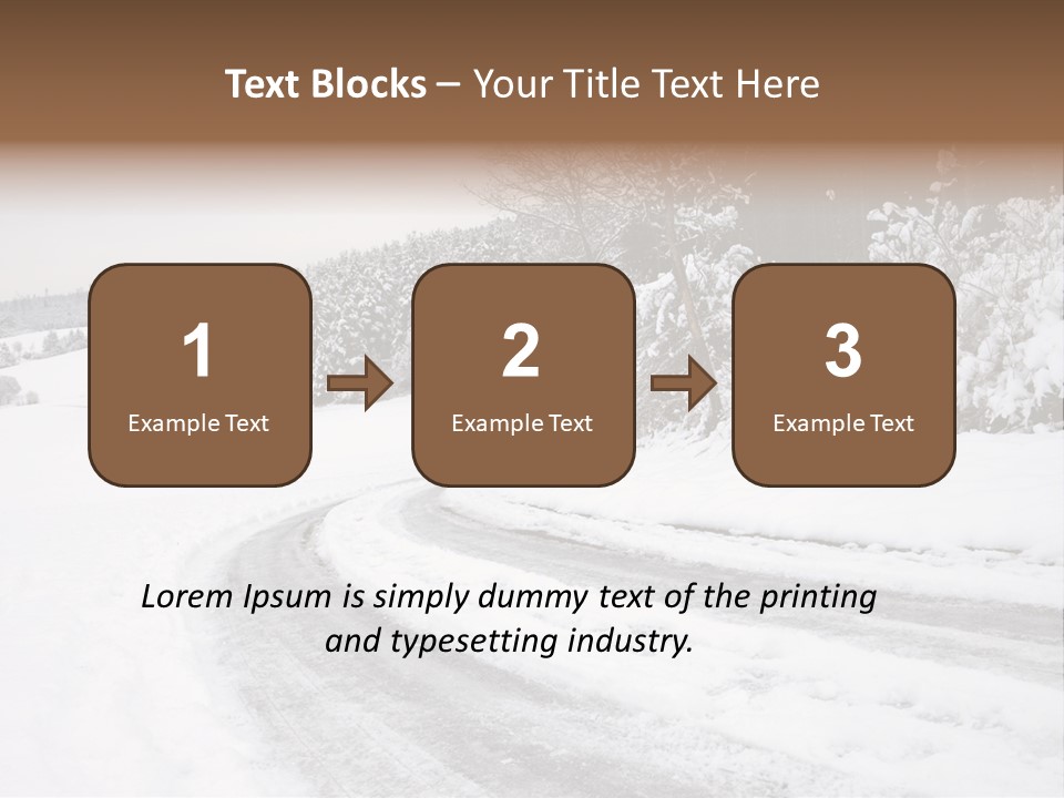 Cold Branch Snow PowerPoint Template