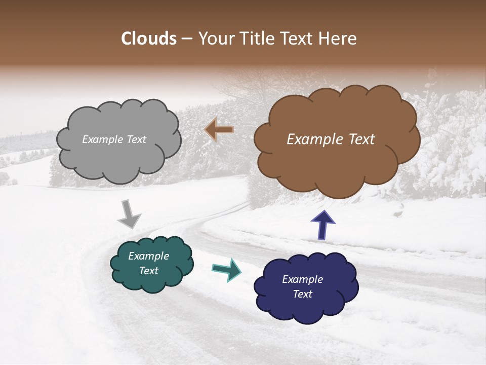 Cold Branch Snow PowerPoint Template