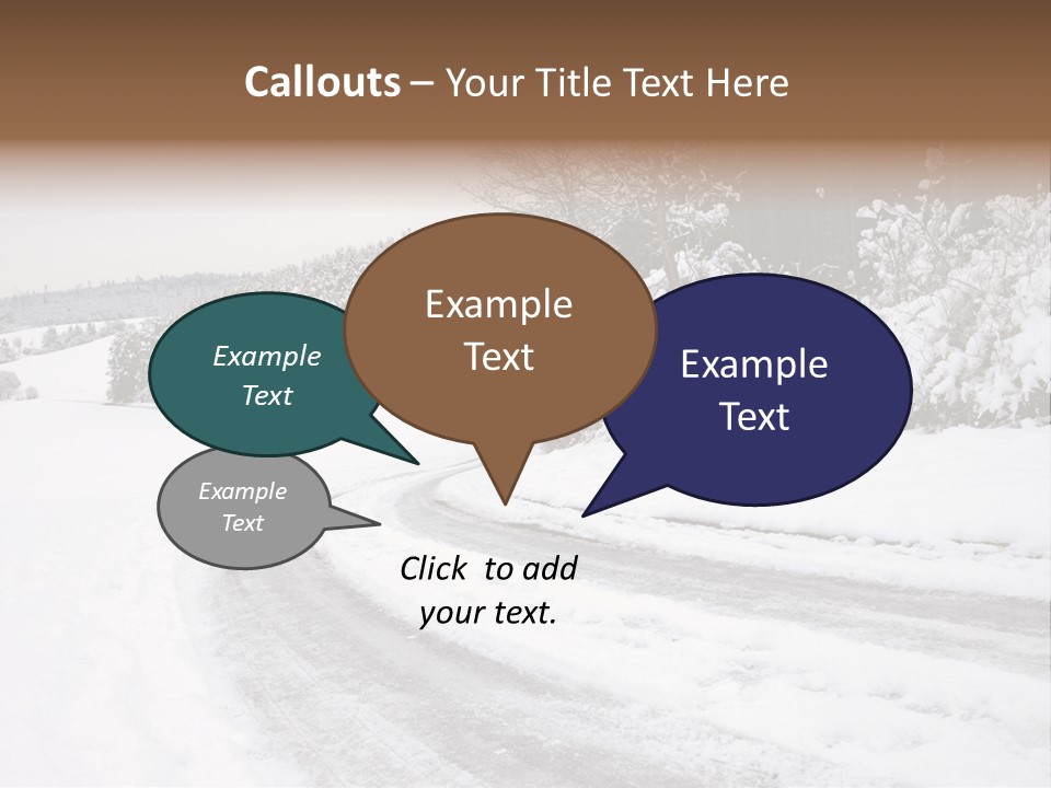 Cold Branch Snow PowerPoint Template