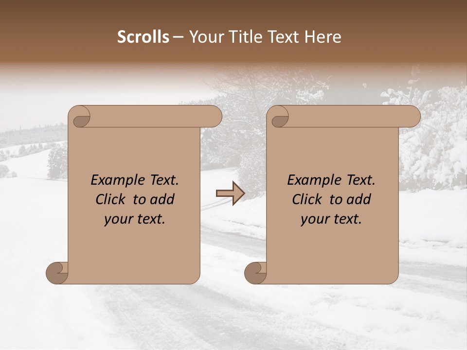 Cold Branch Snow PowerPoint Template