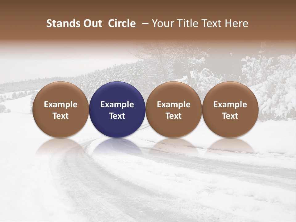 Cold Branch Snow PowerPoint Template