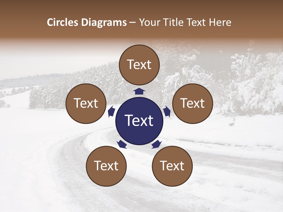 Cold Branch Snow PowerPoint Template