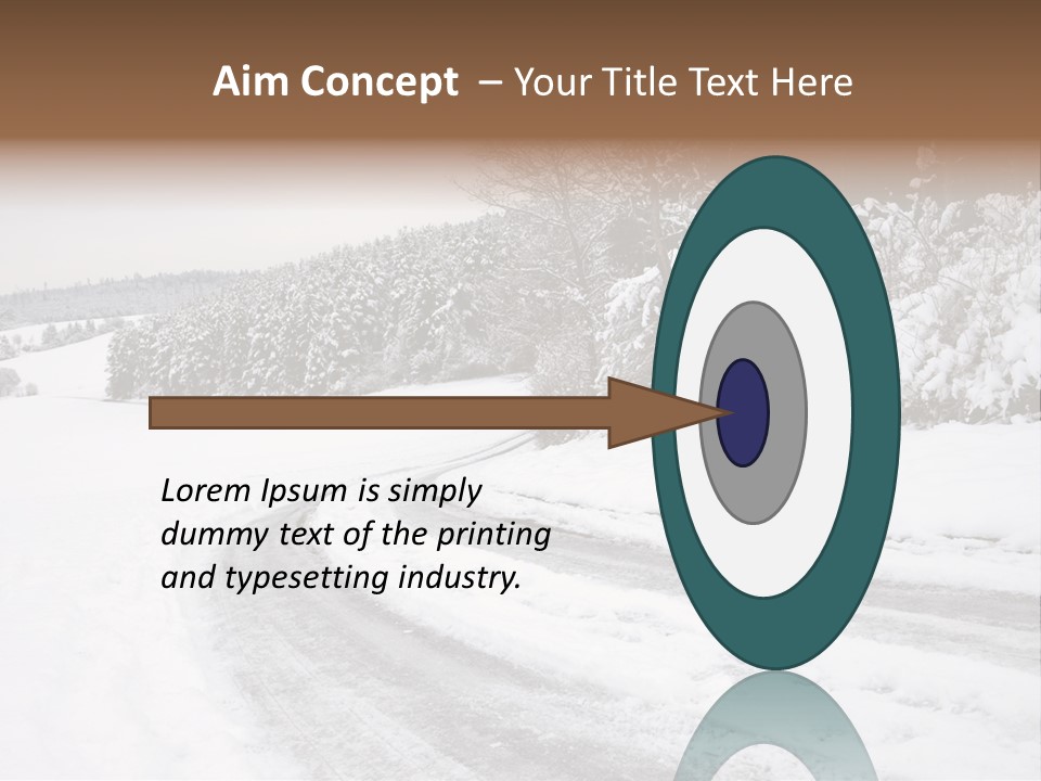 Cold Branch Snow PowerPoint Template