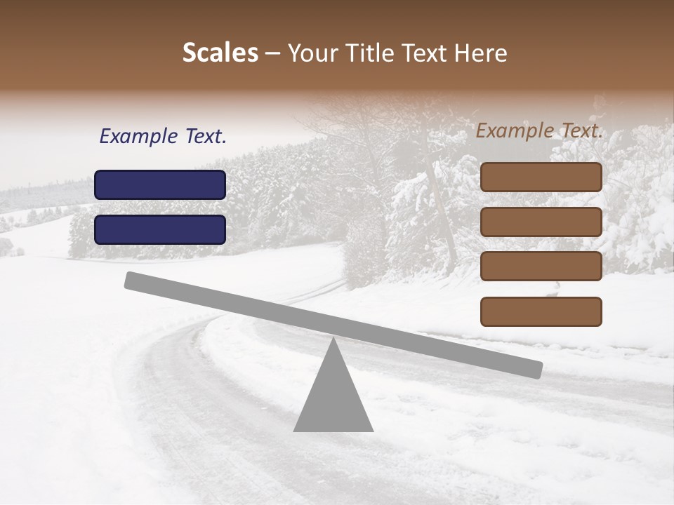 Cold Branch Snow PowerPoint Template