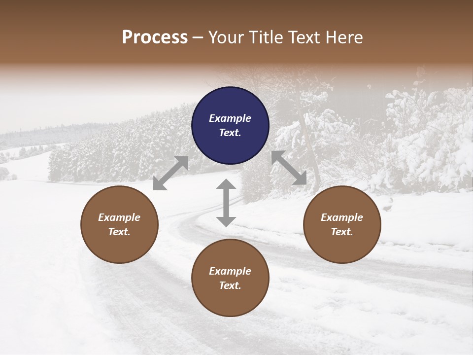 Cold Branch Snow PowerPoint Template