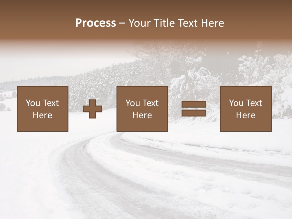 Cold Branch Snow PowerPoint Template