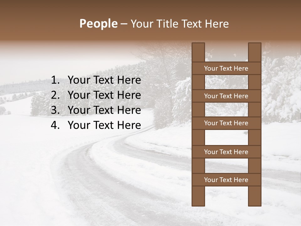 Cold Branch Snow PowerPoint Template