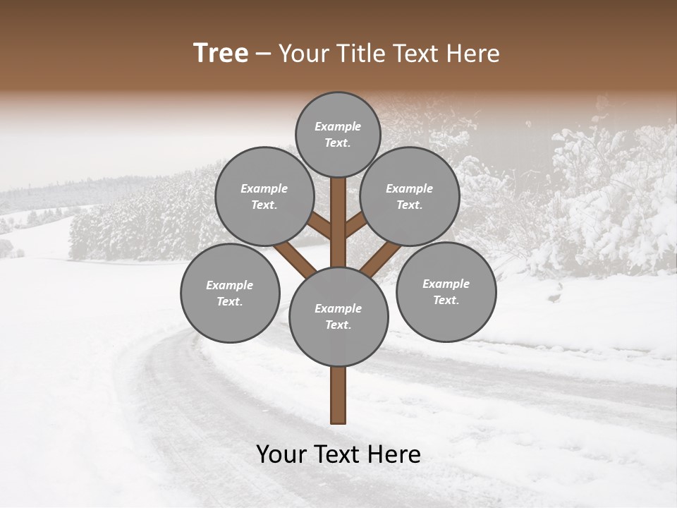 Cold Branch Snow PowerPoint Template