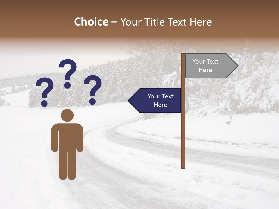 Cold Branch Snow PowerPoint Template