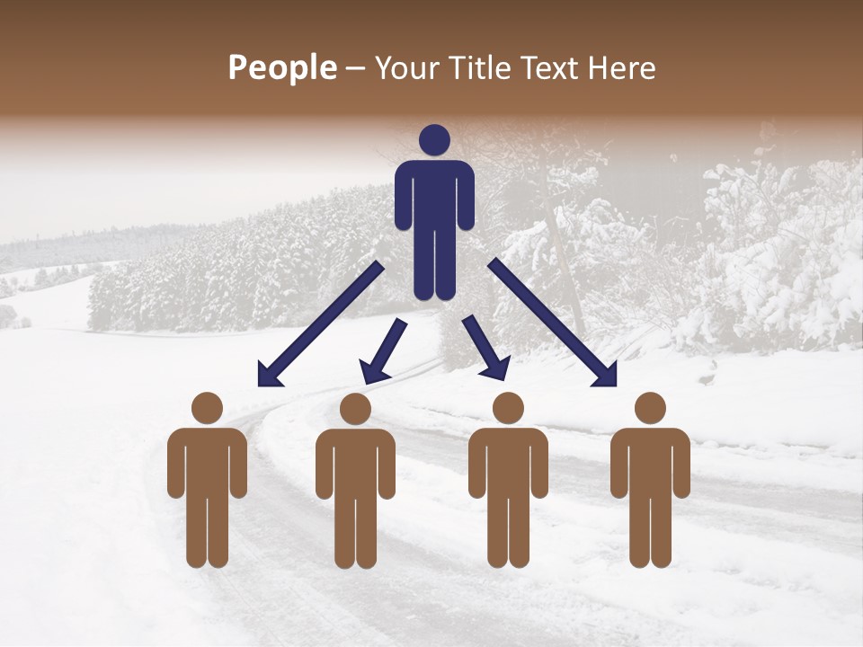 Cold Branch Snow PowerPoint Template