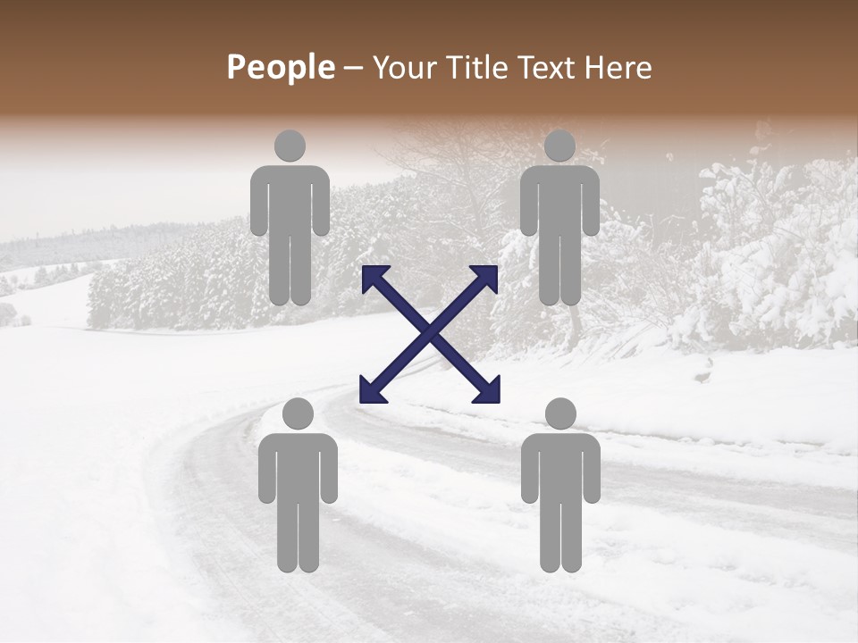 Cold Branch Snow PowerPoint Template