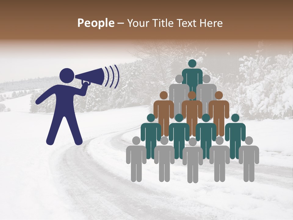 Cold Branch Snow PowerPoint Template