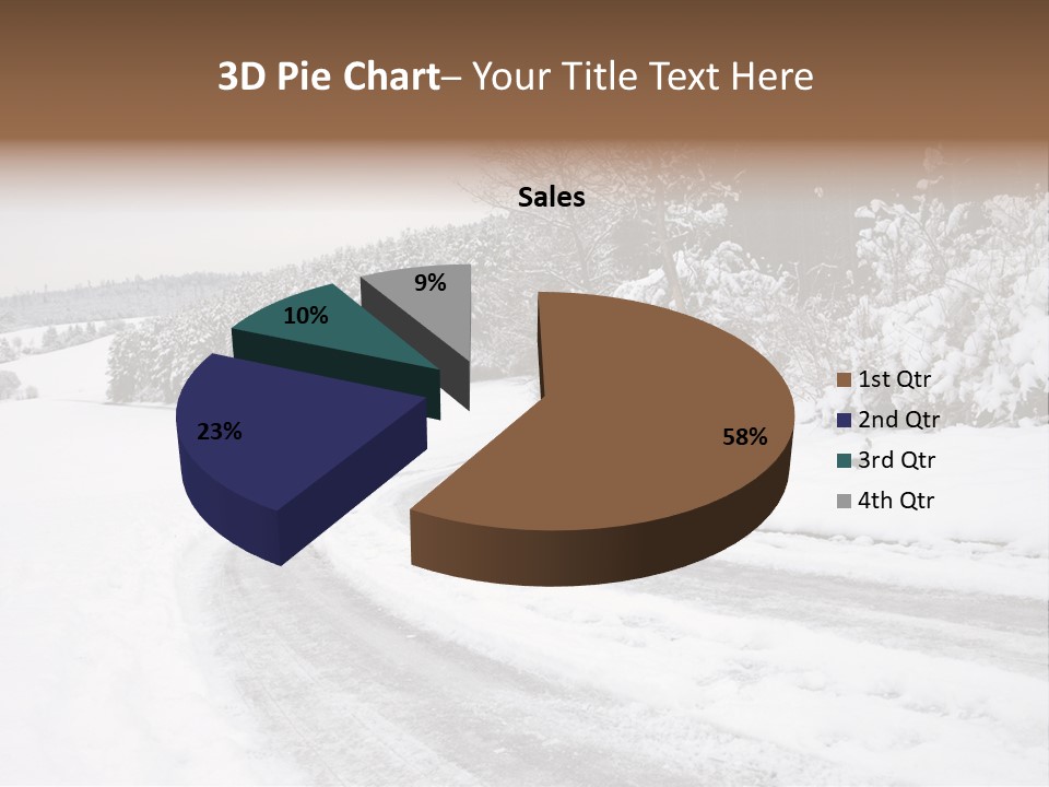 Cold Branch Snow PowerPoint Template