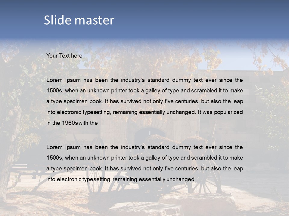 Pastoral Courtyard Turkey PowerPoint Template