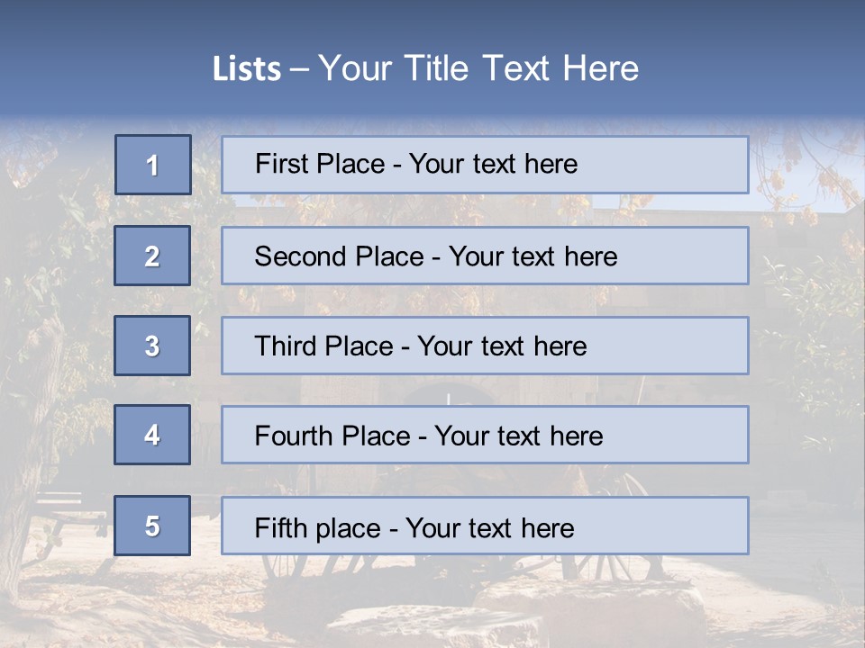 Pastoral Courtyard Turkey PowerPoint Template