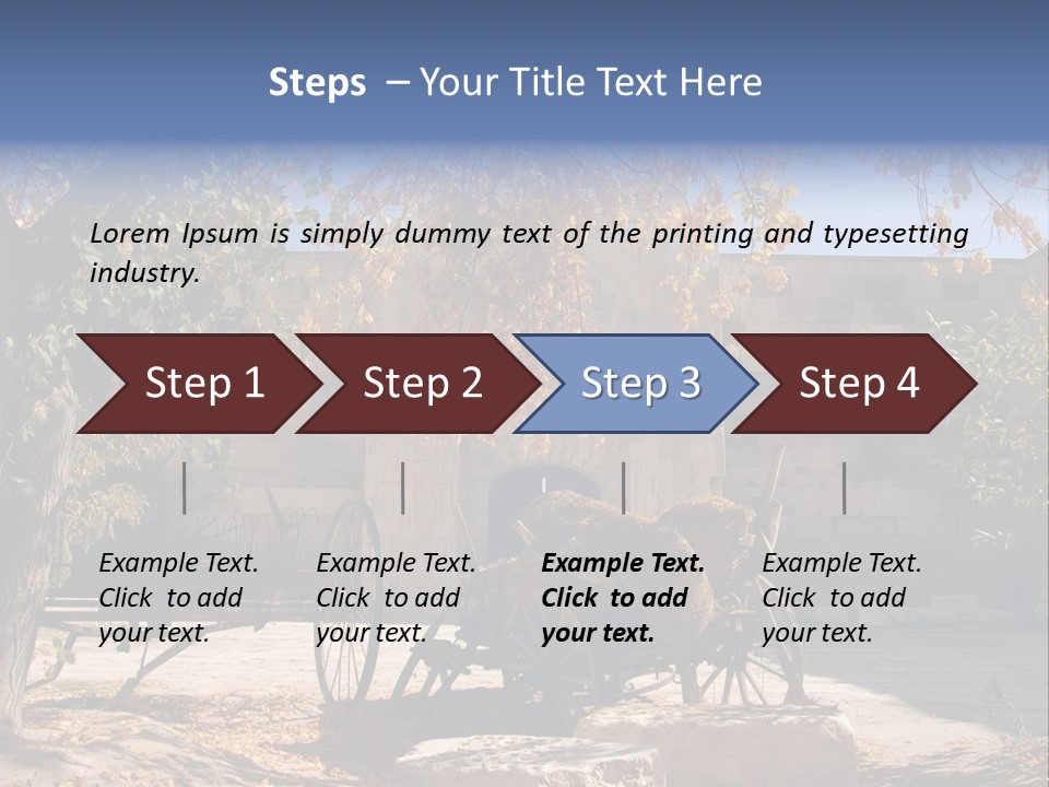 Pastoral Courtyard Turkey PowerPoint Template