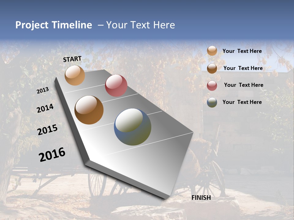 Pastoral Courtyard Turkey PowerPoint Template