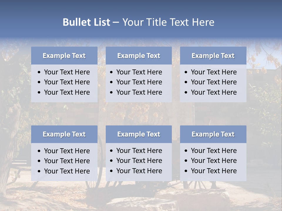 Pastoral Courtyard Turkey PowerPoint Template