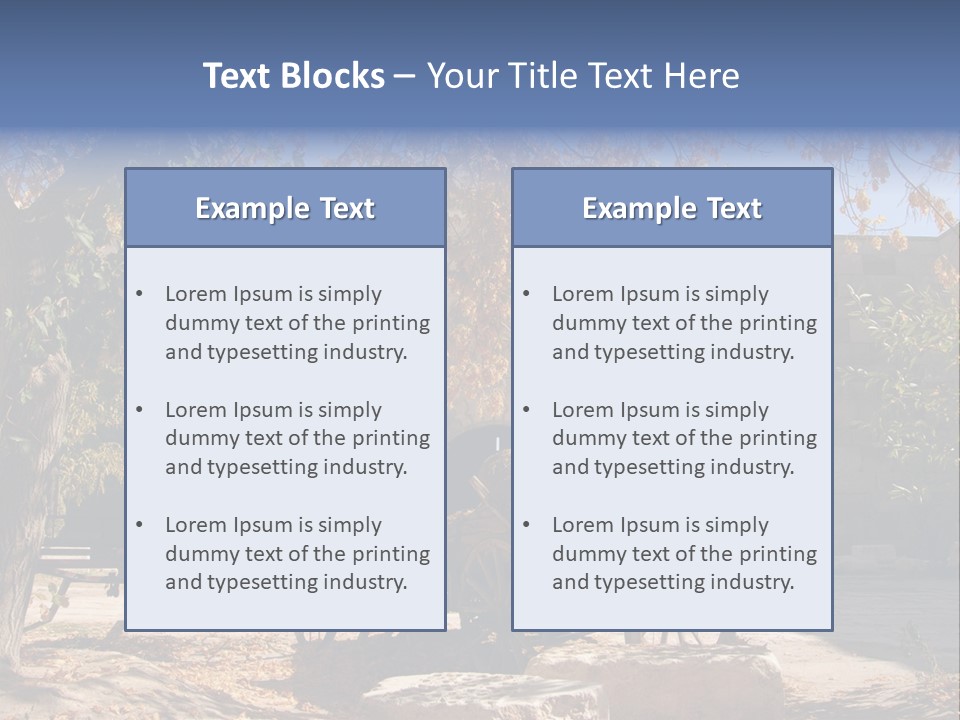 Pastoral Courtyard Turkey PowerPoint Template