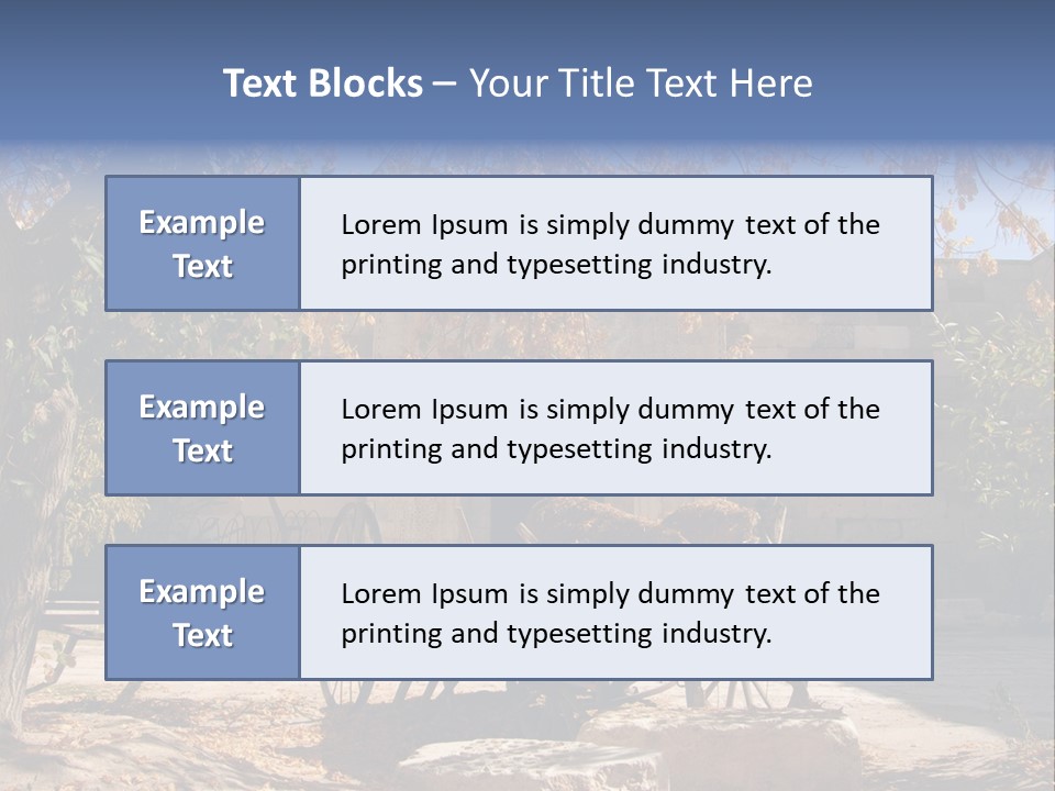 Pastoral Courtyard Turkey PowerPoint Template