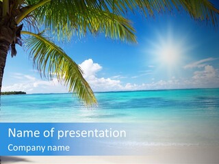 Nature Leaf Blue PowerPoint Template