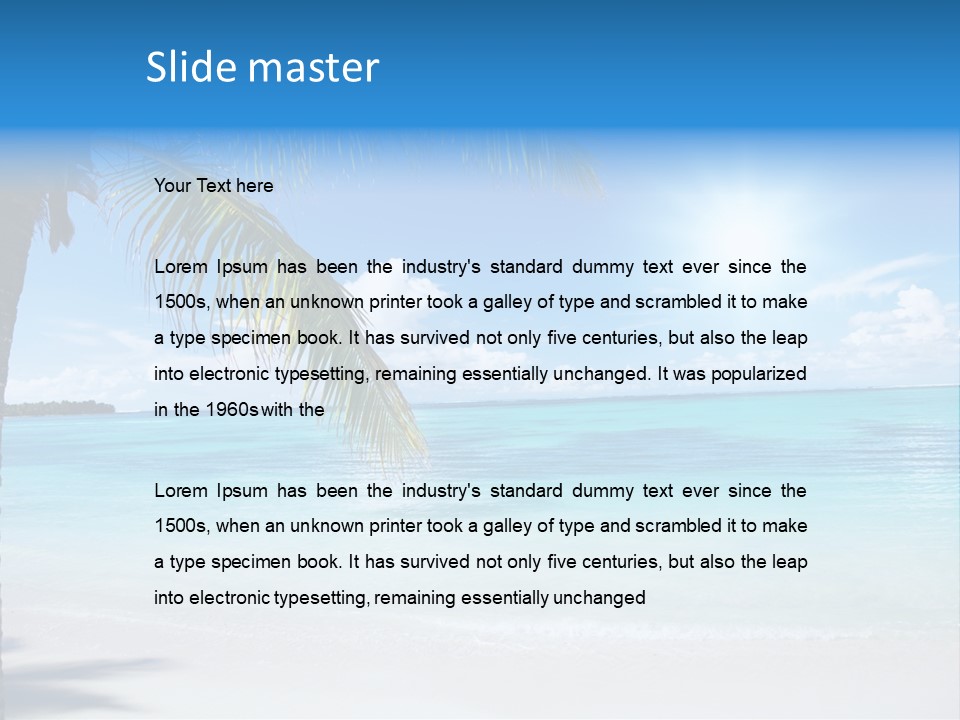 Nature Leaf Blue PowerPoint Template