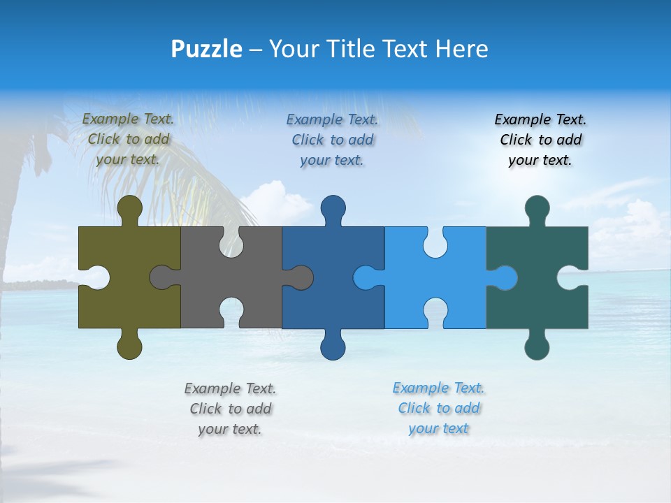 Nature Leaf Blue PowerPoint Template