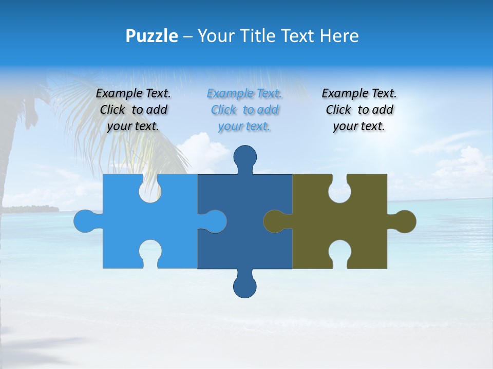 Nature Leaf Blue PowerPoint Template