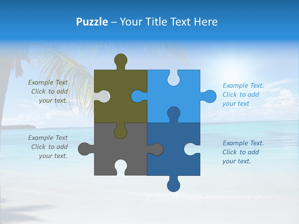 Nature Leaf Blue PowerPoint Template