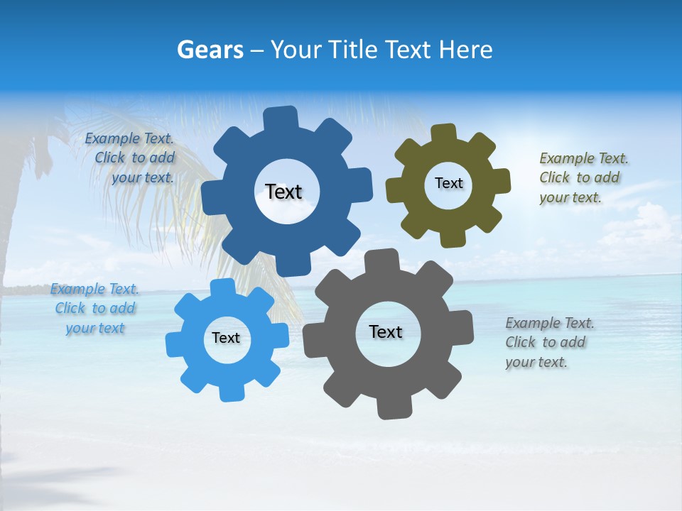 Nature Leaf Blue PowerPoint Template