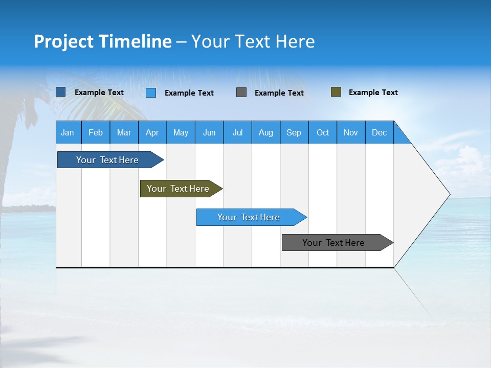 Nature Leaf Blue PowerPoint Template