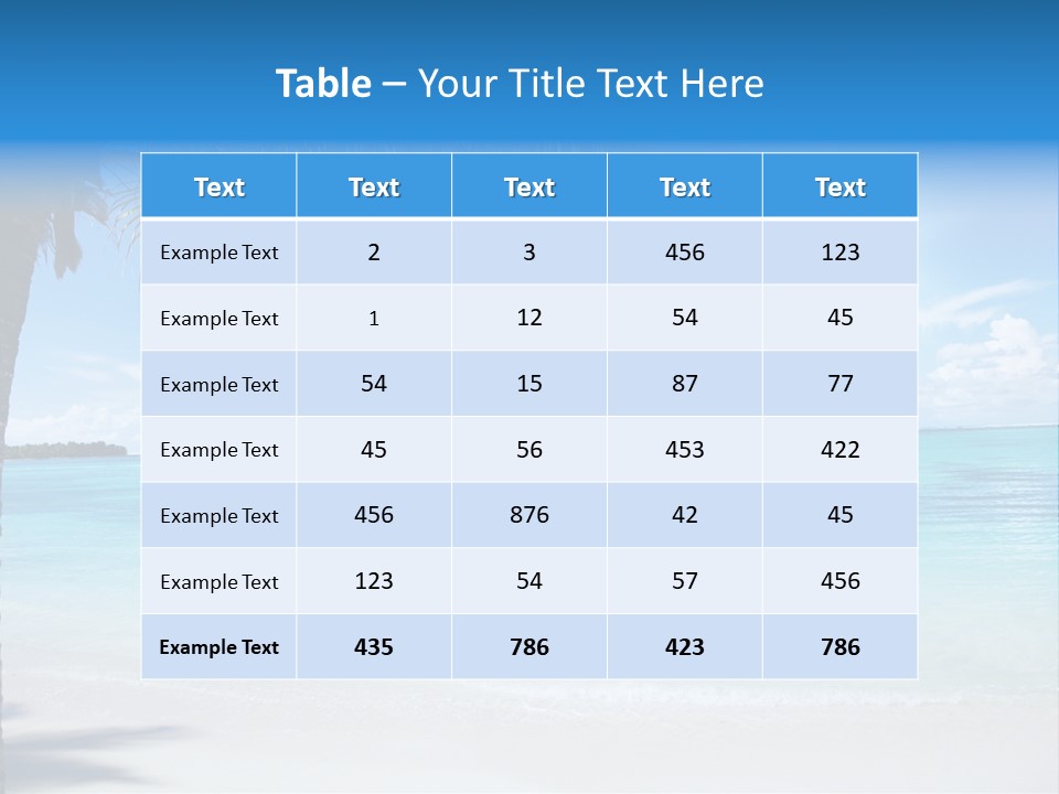 Nature Leaf Blue PowerPoint Template