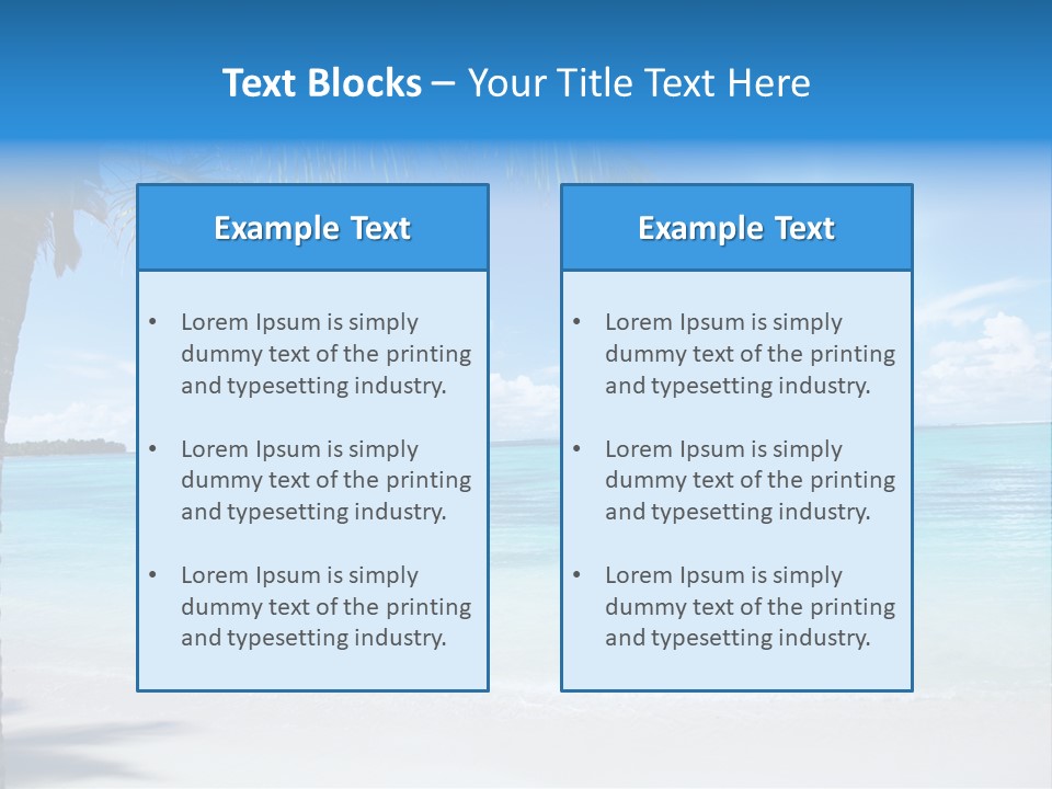 Nature Leaf Blue PowerPoint Template