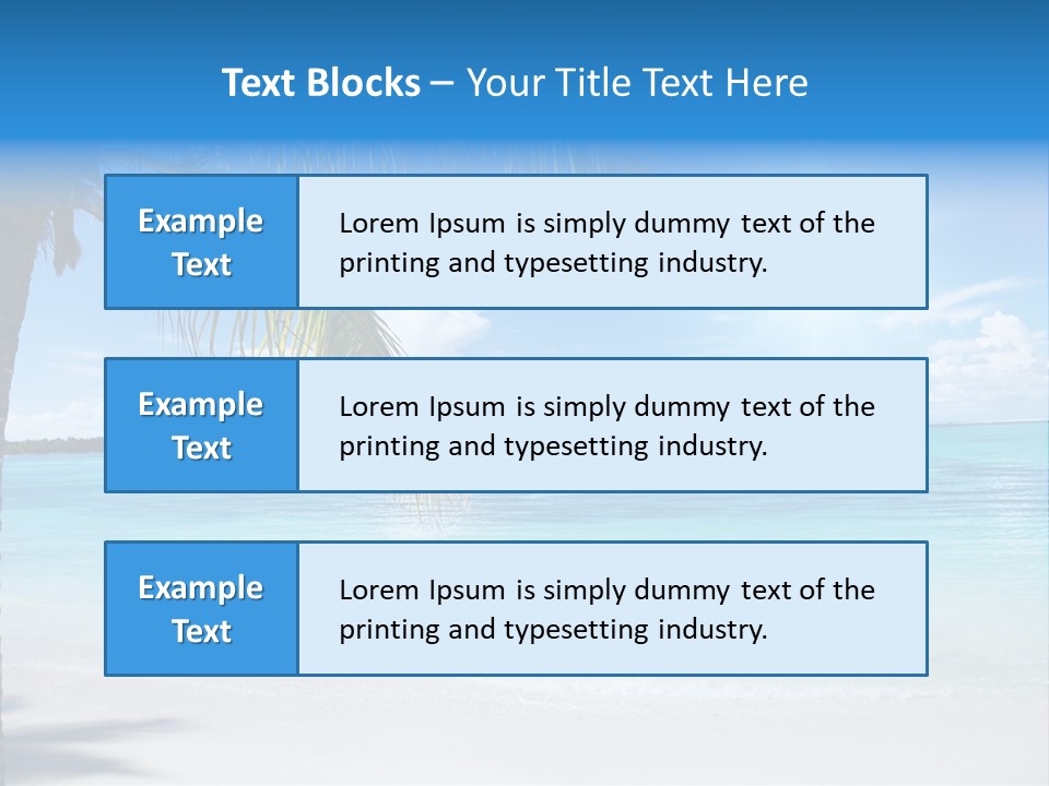 Nature Leaf Blue PowerPoint Template