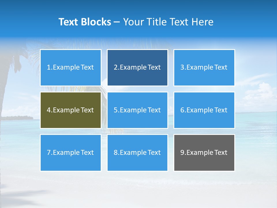 Nature Leaf Blue PowerPoint Template